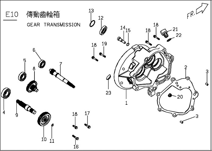 Genuine Blur Gear Transmission